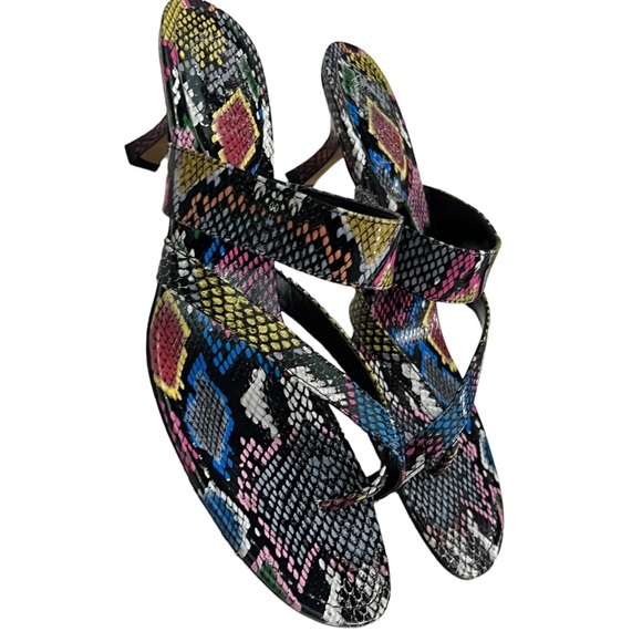 Vince Camuto Leather Sandals Low Heels Multi NWOT SB11 - Picture 4 of 7